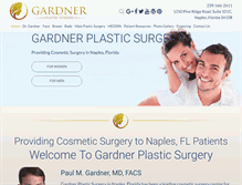 Tablet Screenshot of gardnerplasticsurgery.com